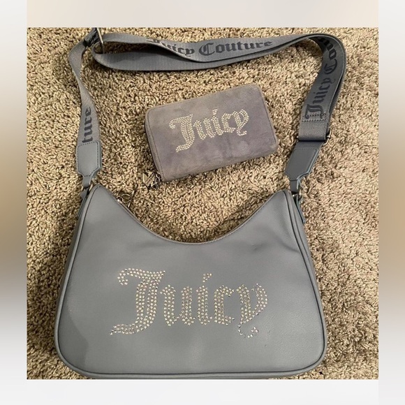 Juicy Couture Handbags - Juicy Couture Blue Shoulder Bag and Wallet